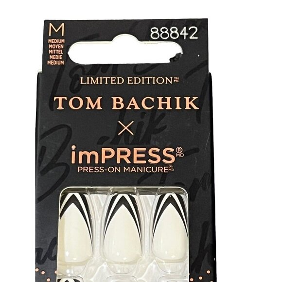 Lot of 2 Kiss ImPress Limited Edition Tom Bachik X Press On Nails Tuxedo Nights - Picture 4 of 14